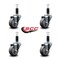 Service Caster 3'' Thermoplastic Rubber Wheel Swivel 1-1/8'' Expanding Stem Caster Set, 4PK SCC-EX20S314-TPRB-118-4 - alternate 2